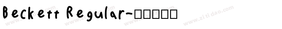 Beckett Regular字体转换